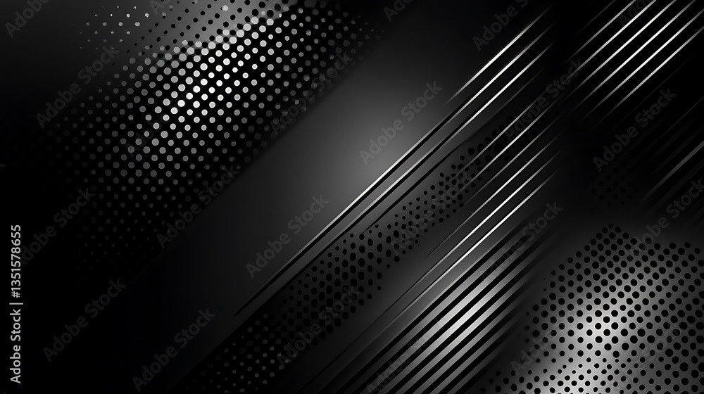 Poster dark deep black dynamic abstract background with diagonal lines. modern creative halftone premium gr