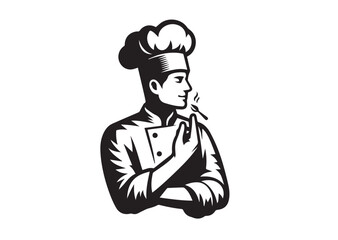 Chef silhouette vector