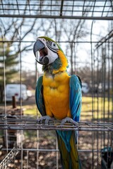 Obraz premium blue and yellow macaw