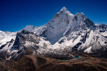 Ama Dablam, Nepal, on the way to the Everst Base Camp, EBC trekking, Epic Mountain, Mount Ama...
