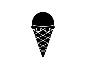 creative details Ice Cream Cone with a Tiny Surfboard Stuck in It Icon vector illustration 