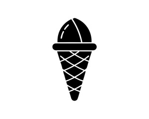 creative details Ice Cream Cone with a Tiny Surfboard Stuck in It Icon vector illustration 