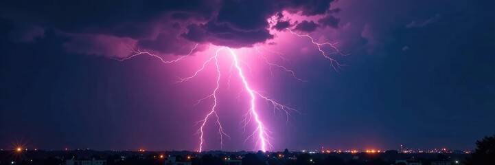 Lightning illuminates apocalyptic storm scene, electrical, lightning illumination, shock
