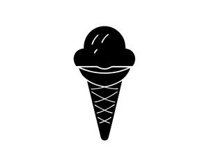 creative details Ice Cream Cone with a Tiny Surfboard Stuck in It Icon vector illustration 