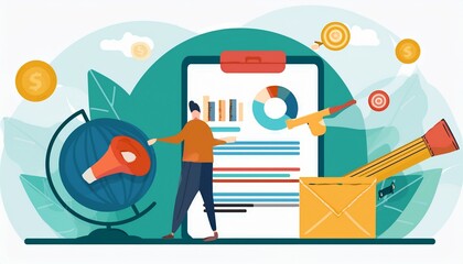 forecasting flat illustration