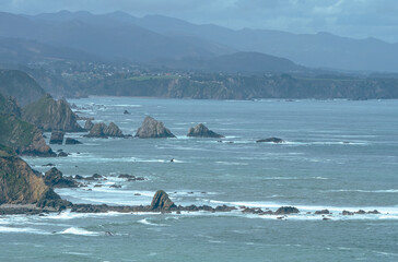 Fototapeta premium Rock formations along the atlantic coastline of Spain