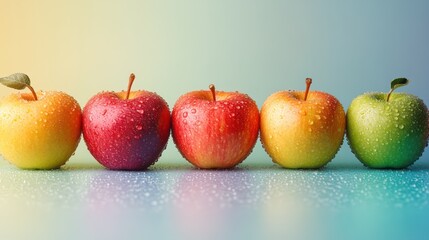 Colorful Apples in a Row