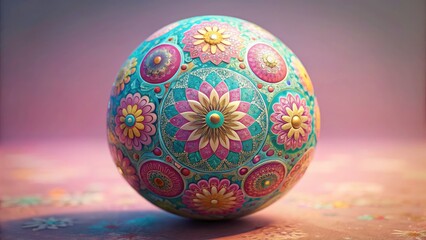 Pastel Easter Egg Drone Photo: Elegant Floral Spring Design
