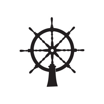 recommend clip art: Black and white hand-drawn steering wheel icon silhouette isolated on a white background. Ship steering wheel clipart vector Black silhouettes llustration of  Ship on white background