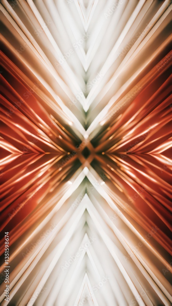 Aufkleber an abstract design with intersecting lines, with a symmetric pattern creating a sense of depth and d