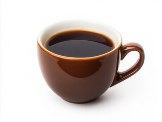 Obraz premium Brown Ceramic Cup Filled With Freshly Brewed Black Coffee