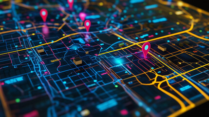 Futuristic Navigation System Interface