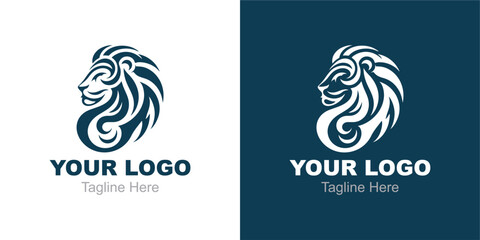 modern logo. With a stylized lions head.