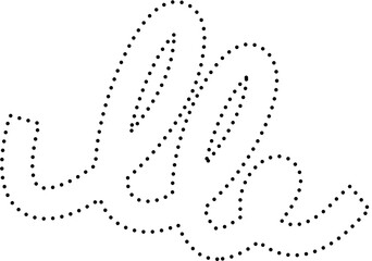 Spiral and swirl dotted line. Design decoration