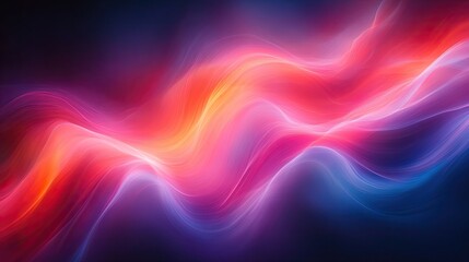 Obraz premium Abstract vibrant waves, flowing energy, dark background, digital art, website banner