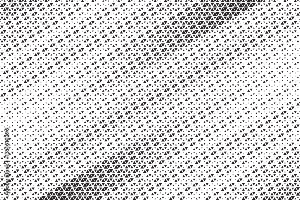 Poster halftone triangle abstract grunge background. monochrome geometric vector pattern. vector illustrati