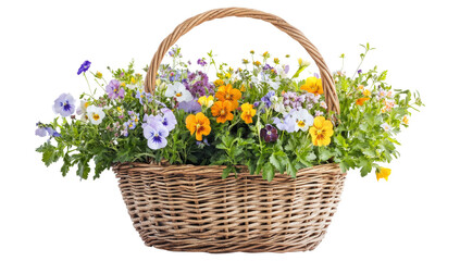 Obraz premium spring flowers in basket