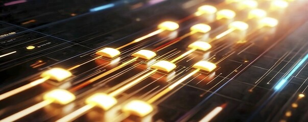 Design a data migration initiative timeline in neon colors, with clear milestones and an organized, spacious layout.