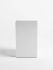Isolated empty milk carton mockup on a pure white background, perfect for branding, packaging, and advertising designs, featuring a clean and minimalist aesthetic.