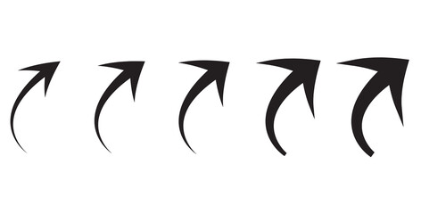 Arrow icon set. Cursor. Collection different arrow signs. Black arrows icons. Arrow icon collection. Large Black arrow icon vector set