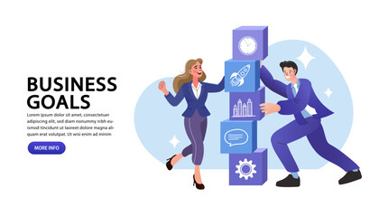 Obraz premium business concept design, Executive manager planning and monitoring presentation. achieve the goals set. Effective time management. determine your goals concept. 