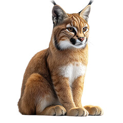Caracal isolated on transparent background, PNG