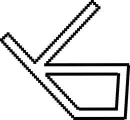 Pixel line creative design digital. Element 8 bit retro