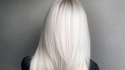 Fototapeta premium Silky silver hair in sunlight