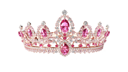 pink tiara crown of thorns on a white background