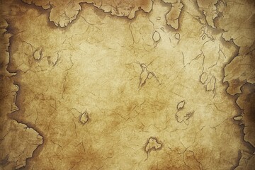 Fototapeta premium An Old Parchment Paper Document Depicting a Map Layout Illustration