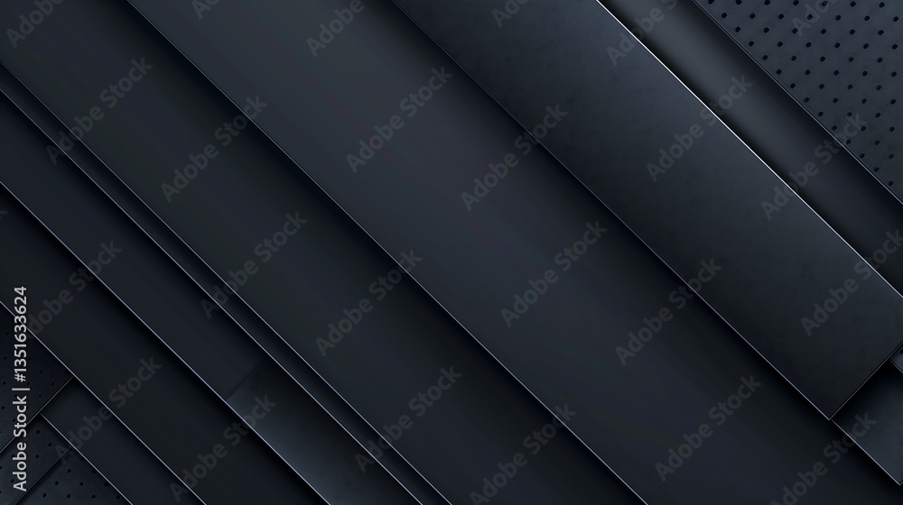 Poster a sophisticated dark black abstract background with dynamic diagonal lines, featuring a modern halft