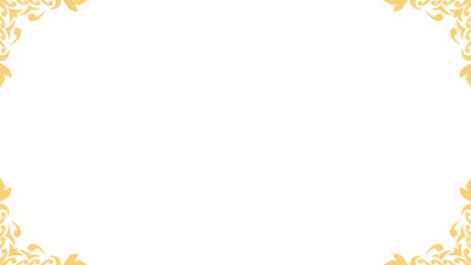 Classic Corner Decorative Frame Vector artistic frame with gold motif.