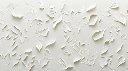 White Paper Leaves Textured Background.