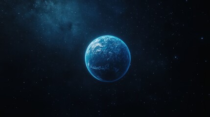 Celestial Serenity: Earth's Enigmatic Glow in the Cosmos