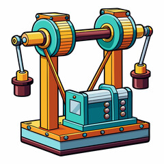 vector illustration of an electric motor