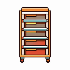 vector illustration of a half rack