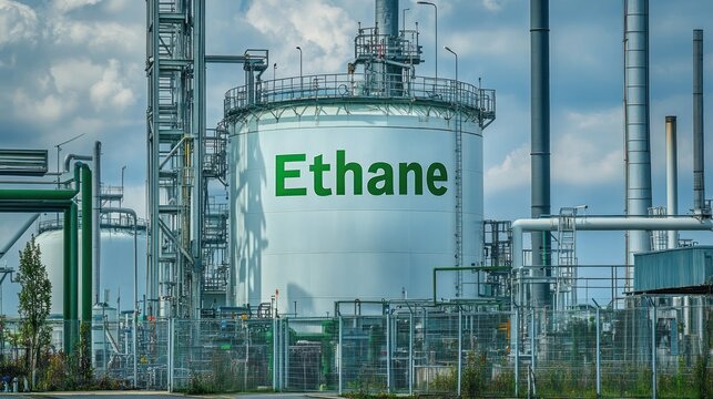 Ethane Storage Tanks at Chemical Plant