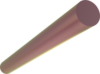 Abstract pink rod with matte smooth surface. Minimalist elongated form ideal for modern 3D design, digital artwork, and contemporary visual compositions