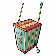 vector illustration of a theremin