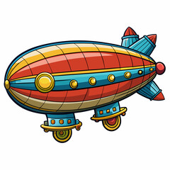 vector illustration of a blimp © misroprosad