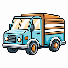  truck isolated on white