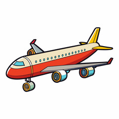 vector illustration of airplane