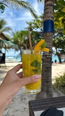 drink on the beach