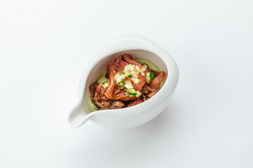 restaurant food on a white background
