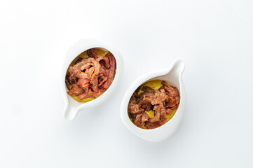 restaurant food on a white background
