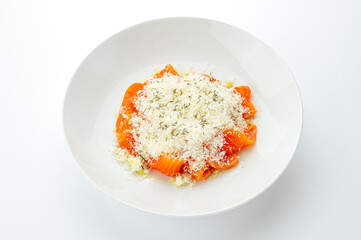 restaurant food on a white background
