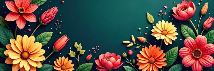 A lush floral arrangement with many different types of flowers and foliage, lush floral, floral arrangements, nature