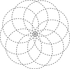 Obraz premium Circle overlapping elements. Geometric design