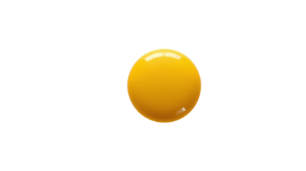 Photo of yellow tablet isolated on transparent background