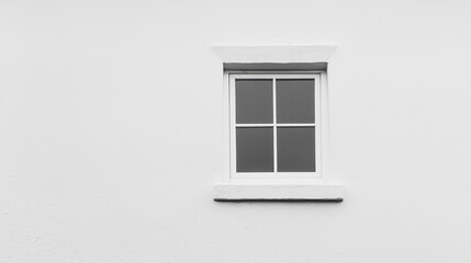 Obraz premium A Single Window in a Pristine White Room